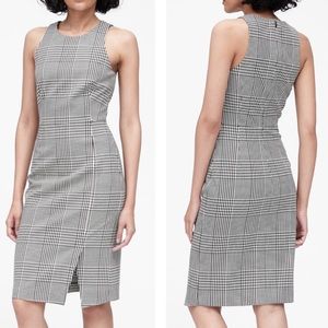 NWOT Banana Republic Plaid Bi-Stretch Sheath Dress